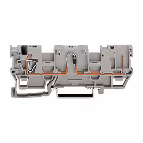 万可(WAGO) 1线/1针式带二极管的基础接线端子,阳极,右侧,带有2个跨接器插孔；769-218/281-411