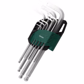 世达 9件铬钒钢加长球头内六角扳手组套1.5-10mm；09105A