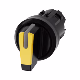 西门子 转换开关,22mm,圆形,塑料,黄色,旋钮开关,短柄,3个开关位置,左侧定位销定位,右侧键控式,；3SU10022BN300AA0