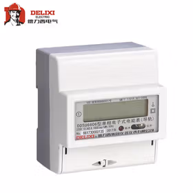 德力西电气 单相电子式电能表(导轨,液晶)；DDSU6606 220V 1级 2.5(10)A 液晶 导轨表