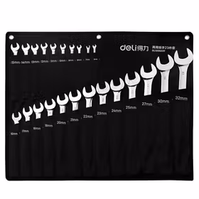 得力 镜面两用扳手套装   6-32MM；DL130023T