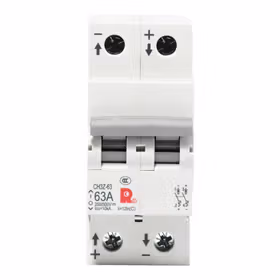 常熟开关 小型直流断路器 20A 2P C 10kA；CH3Z-63C20/2