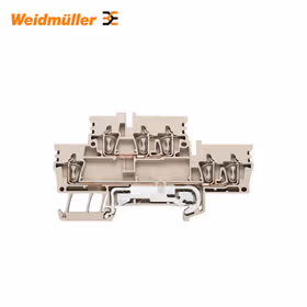 魏德米勒 双层端子,弹片联接,2.5mm,800V,24A,深褐；ZDK 2.5/3AN DU-PE