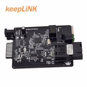 keepLINK友联光纤收发器插卡式光纤收发器 汇聚型收发器 机架式光纤收发器 光电转换器 单模双纤 百兆