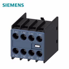 西门子 辅助开关11U,正面,2NO+2NC电流路径1NO,1NC,1NC,1NO用于3RH2和3RT2螺栓型端子连接；3RH29111FB22