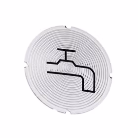 西门子 铭板适用于发光按钮,圆形,乳白色,带黑色文字,带图形符号：进水口；3SU19000AB710RC0