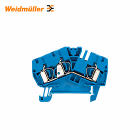 魏德米勒 直通型接线端子,弹片联接,4mm,800V,32A,蓝色；ZDU 4-2/3AN LSC BL