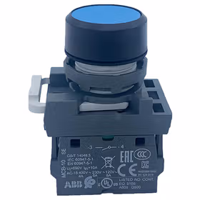 ABB MP1平钮复位型按钮,蓝色；MP1-41L-11