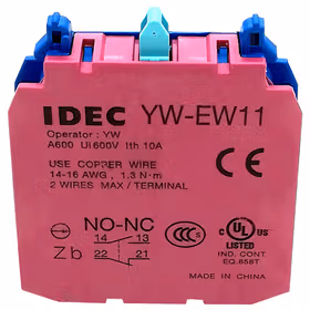 和泉 按钮及指示灯附件,双触点块；YW-EW11