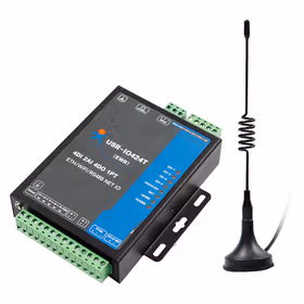 有人(LonHand) 4路网络IO远程控制器以太网RS485模拟量采集支持Modbus功能IO424T 支持以太网/Wi-Fi网络 电流采集 USR-IO424T-EWR-I V2