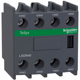 施耐德电气 TeSys接触器辅助触点模块，4NO+0NC；LADN40