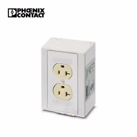 菲尼克斯 孔式，轨道安装式双电源插座；EM-DUO 120/15