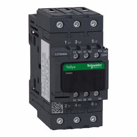 施耐德电气 进口TeSys D系列三极交流接触器,直流线圈,40A,220VDC；LC1D40AMD