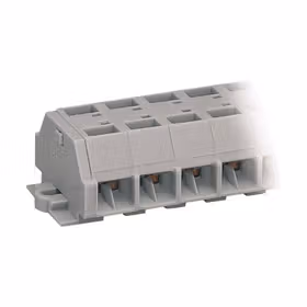 万可(WAGO) 4线端子排,带有固定耳,适用于螺丝或相似安装类型,孔直径3.2mm,有209-123安装适配器,还适用于DIN 35轨道,6极；261-206
