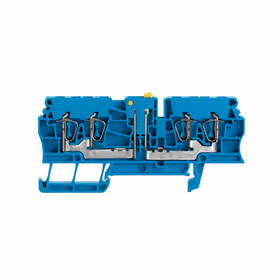 魏德米勒 电流测试端子,弹片联接,2.5mm,400V,16A,可翻转,蓝色；ZTR 2.5/4AN BL