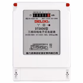 德力西电气 三相四线电子式电能表；DTS606 3&times;220/380V 1级 3&times;1.5(6)A互感式