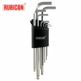 罗宾汉(RUBICON) 英制9支装特长波头内六角扳手套装5/64"-1/4"；RHK-299XL