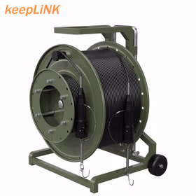 keepLINK 航空接头转航空接头 野战光缆 铠装防水单模2芯1000米 应急拉练抢修光纤