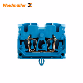 魏德米勒 Z系列,直通型接线端子,额定横截面:2.5mm,弹片联接,蓝色,直接安装；ZDUB 2.5-2/4AN/RC BL