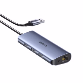 绿联UGREEN USB3.0分线器 60719 (适用苹果笔记本电脑 带安卓供电)