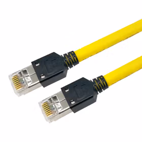 Hellolink 超六类千兆短体Profinet网线,黄色,伺服EtherCAT,1m,PROFINET/EtherCAT；RJ45-1M-S-Y