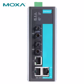 Moxa 5口管理型百兆工业以太网交换机含两个多模光口；EDS-405A-MM-ST