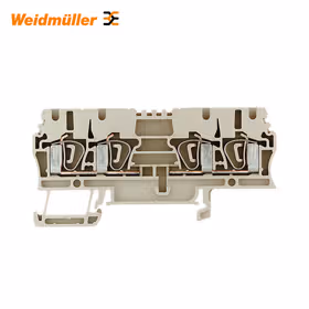 魏德米勒 直通型接线端子,弹片联接,2.5mm,800V,24A,蓝色；ZDU 2.5/2X2AN BL