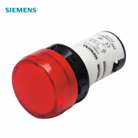 西门子 一体型信号灯,22mm,塑料,圆形,集成LED,125VAC/DC红色；3SB6210-6AB20-1AA0