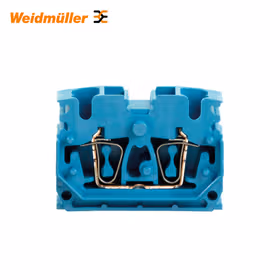 魏德米勒 Z系列,直通型接线端子,额定横截面:2.5mm,弹片联接,蓝色,直接安装；ZDUB 2.5-2/4AN/DM BL