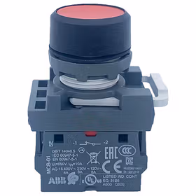 ABB MP1平钮复位型按钮,红色；MP1-41R-11