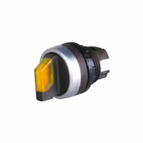 上海天逸电器 三位置带灯短柄旋钮头,黄色；LA42XD3/Y