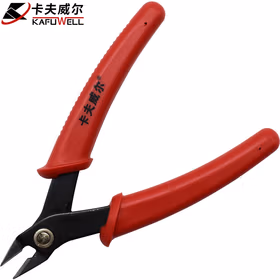 卡夫威尔合金钢斜口钳水口钳偏口钳5寸电子剪线钳 剪钳扎带剪 PC3003W