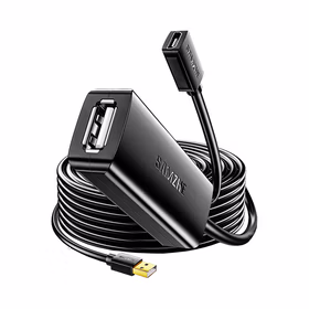 山泽(SAMZHE) 工程级USB2.0AM-AF延长线/数据线/延长器USB信号放大器内置超强芯片公对母连接线带DC供电接口；FD-10U 10米