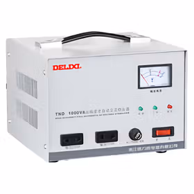 德力西电气 单相交流稳压器；TND 1K 输入220V输出110V 100V 铜