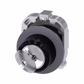 西门子 RONIS钥匙开关,30mm,金属,亚光,锁闭编号SB30,附带2把钥匙,2个开关位置,锁定,拔出钥匙I；3SU10604LF210AA0