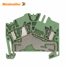 魏德米勒 Z系列,接地型接线端子,额定横截面:2.5mm,弹片联接,绿/黄；ZPE 2.5-2