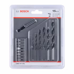 博世 手电钻15支批头钻头混合套装 新品!；2607011475
