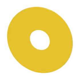 西门子 急停开关的垫圈,黄色,无标记,外径75mm,内径22.5mm,厚度2mm；3SU19000BB310AA0