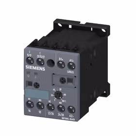 西门子 时间继电器,电子多功能,16项功能2个转换触点24至240VAC/DCAC50/60Hz时0.05s至100h等分间隔45mm螺栓型端子连接；3RP20051BW30