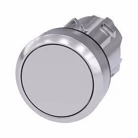 西门子 按钮,22mm,金属,高光,灰色,按钮,扁平键控式；3SU10500AB800AA0