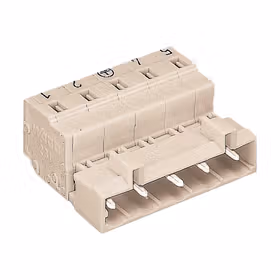 万可(WAGO) 1线针型连接器,100%防插错保护,2.5mm,焊针间距7.5mm,8极,浅灰；723-608