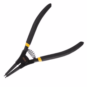 得力 德式外直卡簧钳铬钒钢   7寸；DL20022