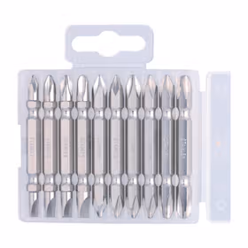 史丹利 10件6.3MM系列65mm长镀镍双头旋具头组套；63-421