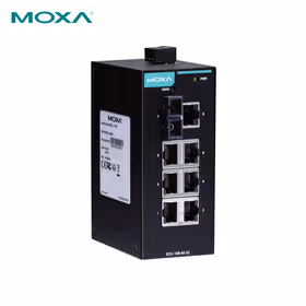 Moxa 8口非网管百兆工业以太网交换机含一个多模光口；EDS-108-M