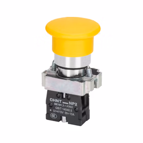 正泰 不带灯按钮,黄色 金属头；NP2-BC51