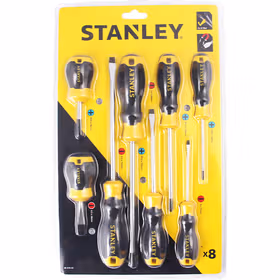 史丹利 8件B系列胶柄一十字螺丝批；66-673-23