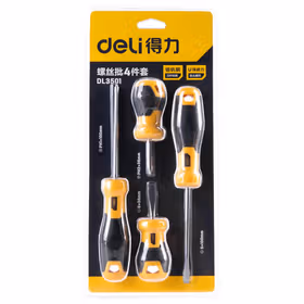 得力 螺丝批套装4件套SUP11  ；DL3501
