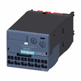 西门子 电子式时间继电器延时动作继电器带半导体输入端24-240VAC/DC时间范围0.05...100s用于接触器3RT2S00/S0和3RH2S00笼卡式连接；3RA28112CW10