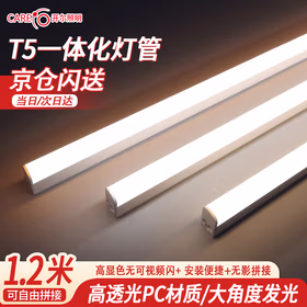 开尔照明（CARE）T5 LED一体化支架灯管 16W 1.2米 白光6000K 高亮日光灯管