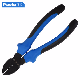 保拉(Paola) 双色柄斜口钳6英寸发黑款 多功能斜口钳偏口钳电工钳断线钳剪线钳6019